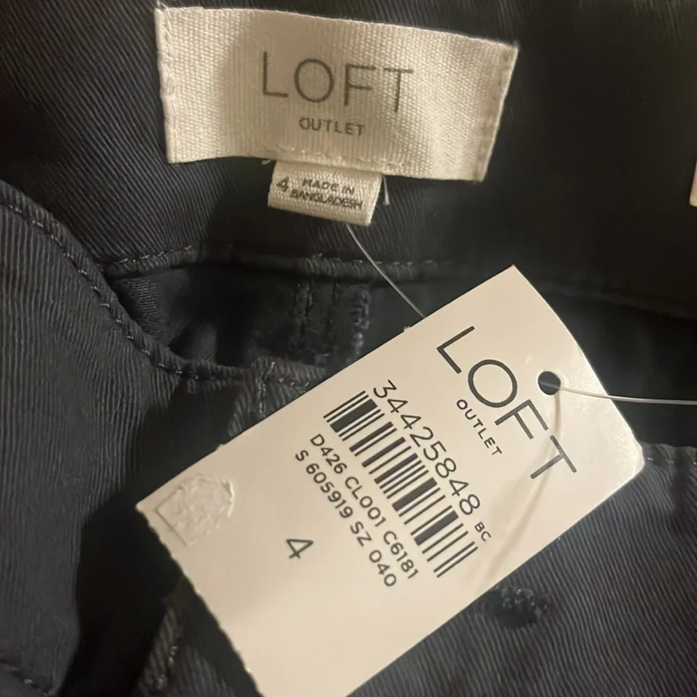 LOFT Outlet Bermuda mid rise shorts dark gray